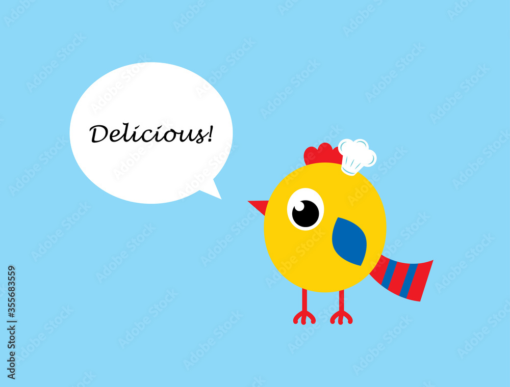 cute little chicken chef cartoon vector cute little chicken chef cartoon vector