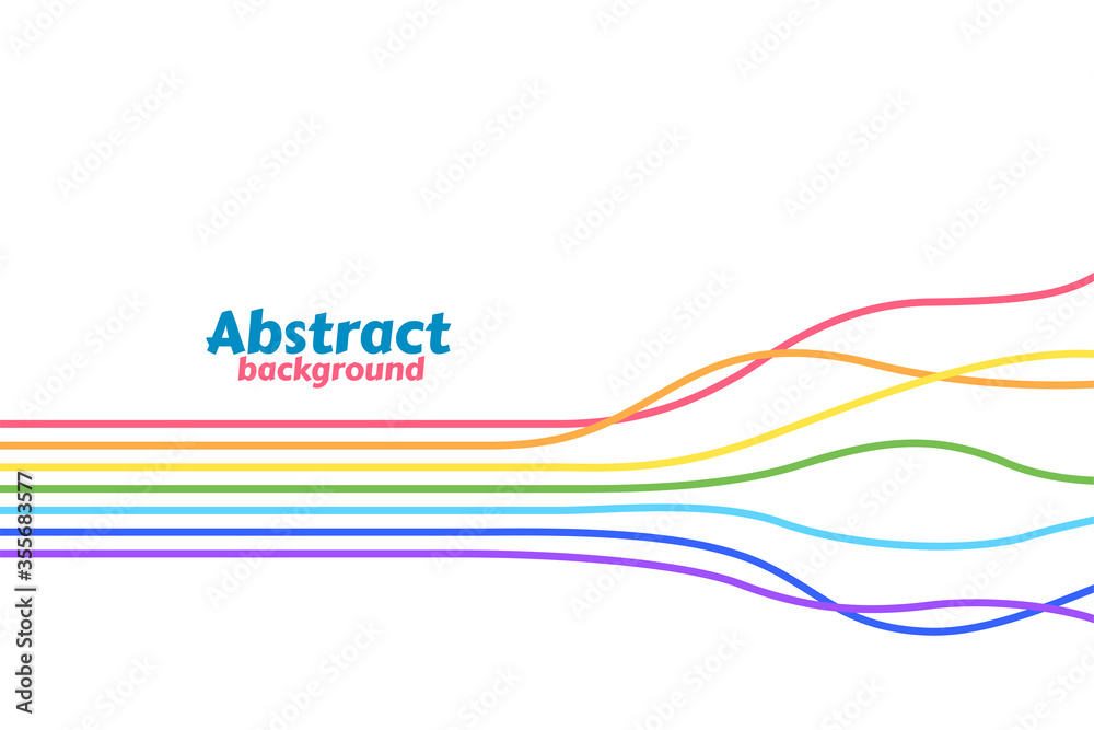 Obraz premium abstract stylish rainbow colors lines background design