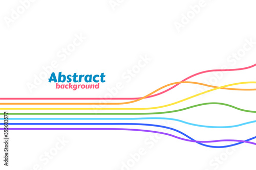 abstract stylish rainbow colors lines background design