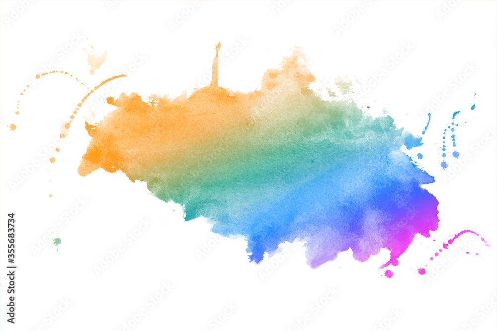 rainbow colors watercolor stain texture background design