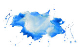 nice blue watercolor stain texture background design
