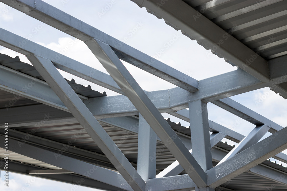 Steel structure for building construction for parking Steel structure for building construction for parking