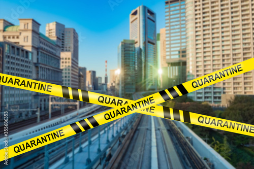 Inscription quarantine on a...