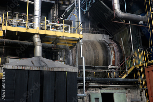 Rotary kiln industrial plant for the incineration and disposal of hazardous waste in high temperatures. 