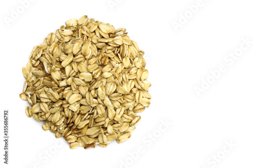 oatmeal pile isolated on white background