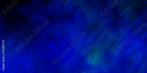 Dark BLUE vector backdrop with curves. Abstract gradient illustration with wry lines. Pattern for websites, landing pages.
