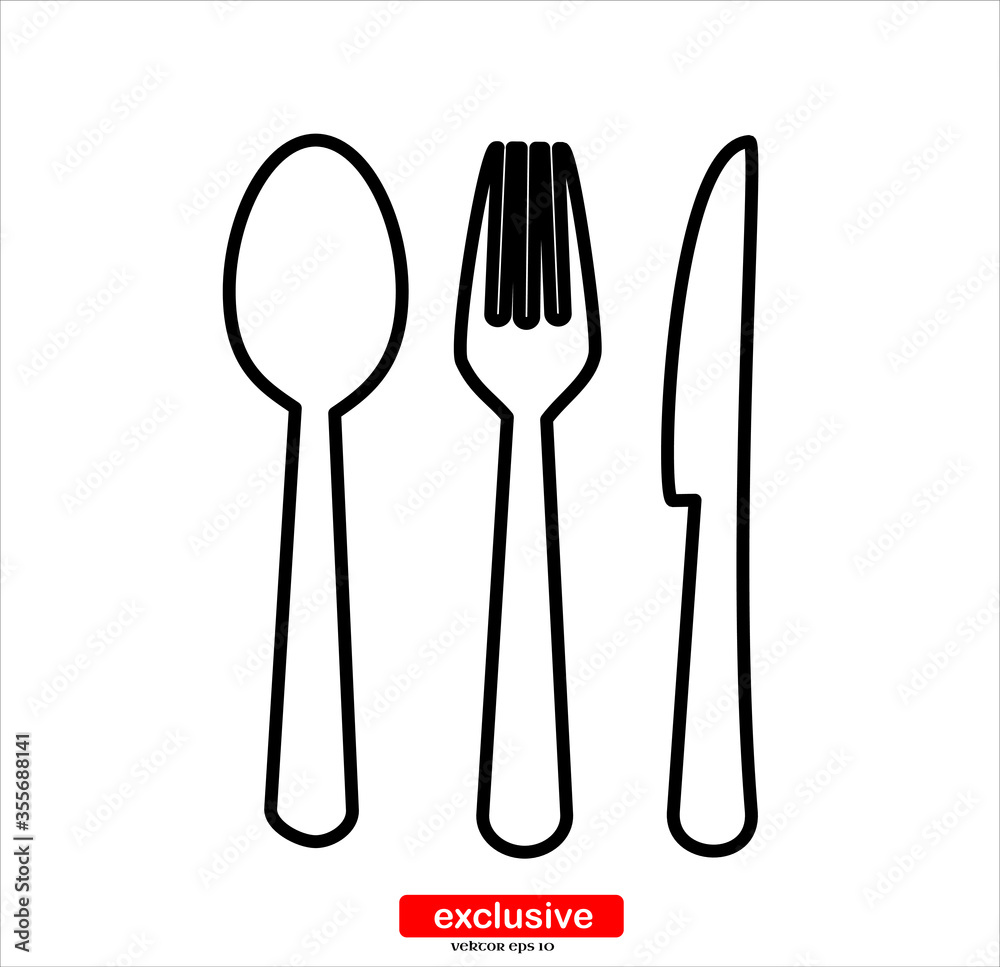 spoon and fork icon.Flat design style vector illustration for graphic and web design. spoon and fork icon.Flat design style vector illustration for graphic and web design.