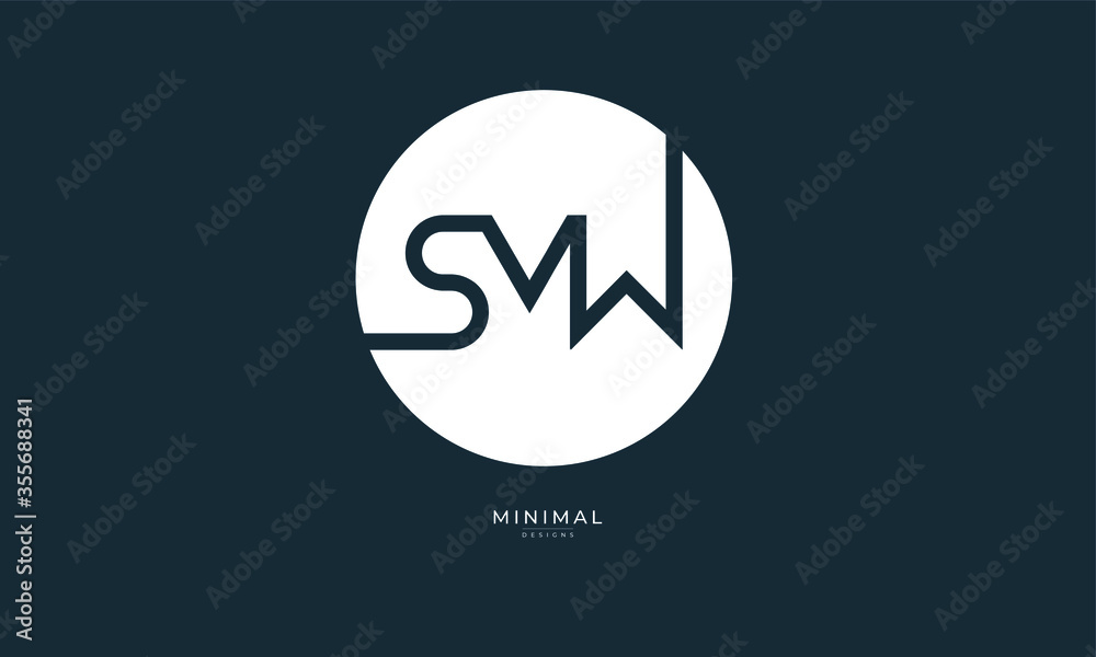 Alphabet letters icon logo SMW