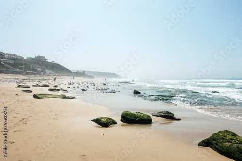 low tide on the atlantic coastline Portugal