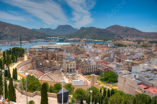 Photos Aerial view of Roman theatre in Cartagena, Spain