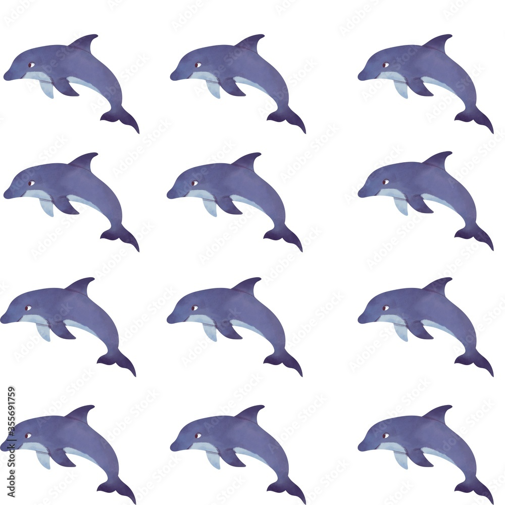 Fototapeta premium BLUE DOLPHIN TEXTURES