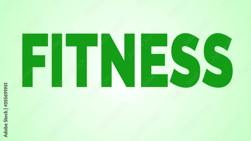 Fitness animated words. Kinetic typography. Fitness animated words. Kinetic typography.