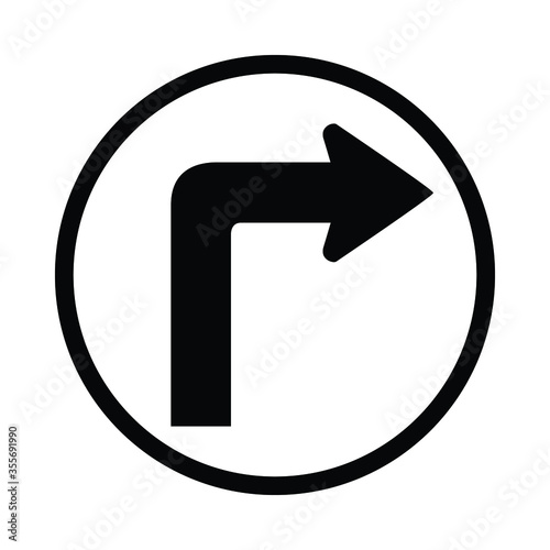 turn left or right sign, turn left or turn right signal, traffic sign vector