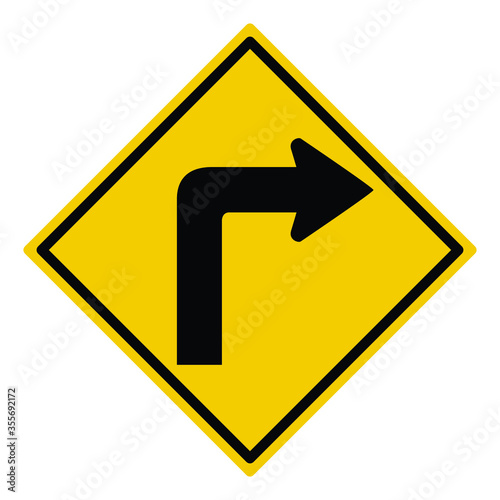turn left or right sign, turn left or turn right signal, traffic sign vector