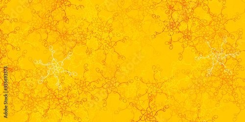 Light Yellow vector background with curves.