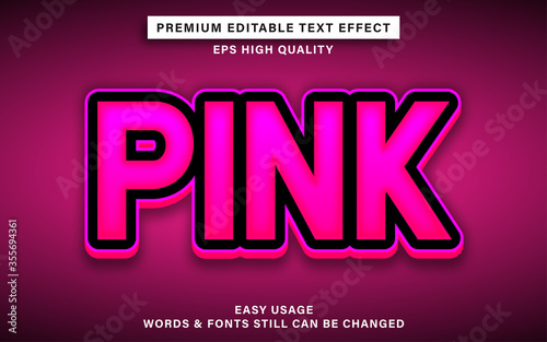 Text effect pink