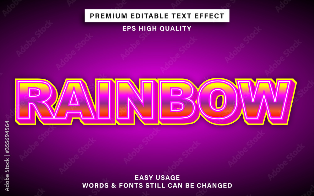 Text effect rainbow Text effect rainbow