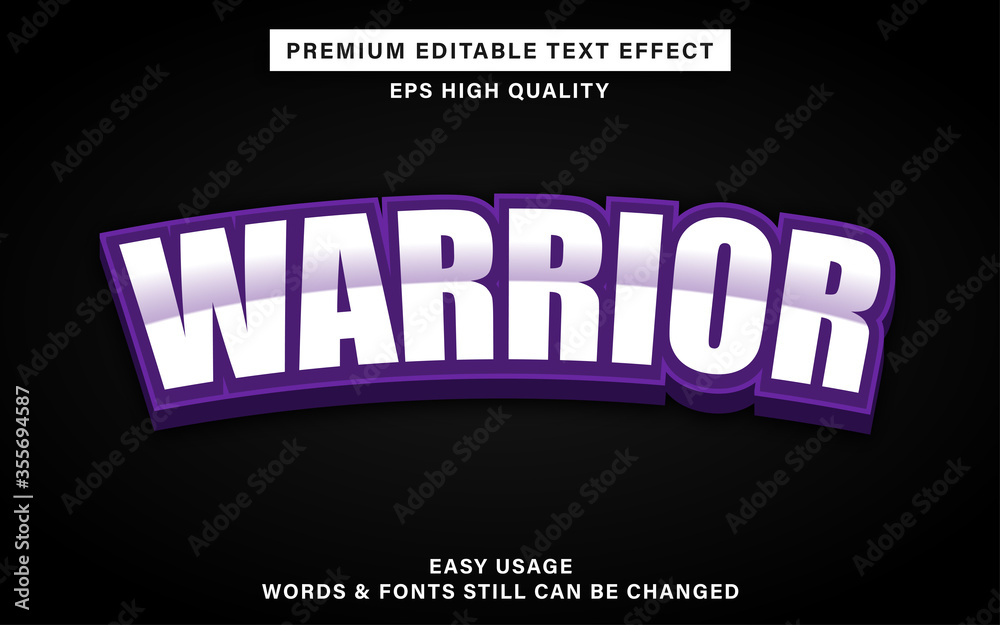 Obraz premium Text effect warrior