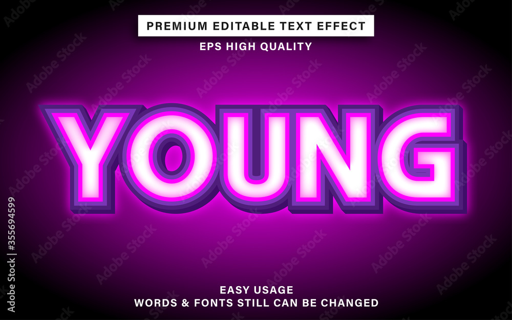 Text effect young Text effect young