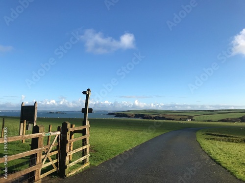 rural landscape with fence