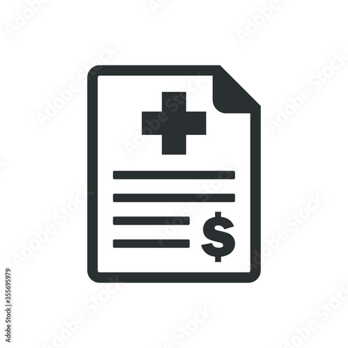 Medical bill icon