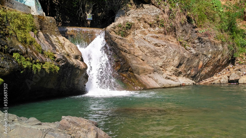 The small waterfall in the village
