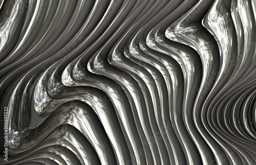 futuristic abstract metal art