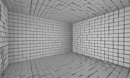 
3D wallpaper - Abstract cubes 3d render - Illustration 