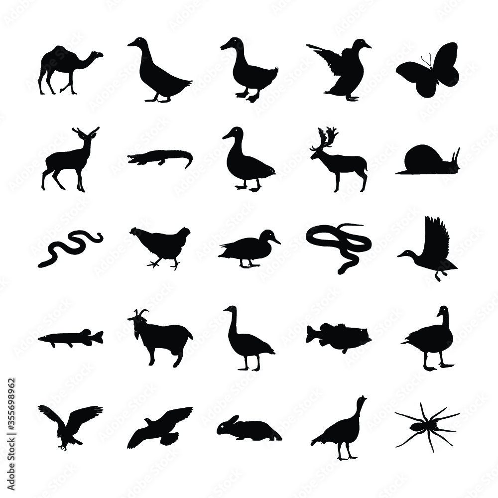 
Wild Animals Icons Set
