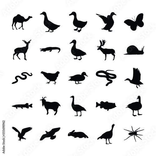  Wild Animals Icons Set 