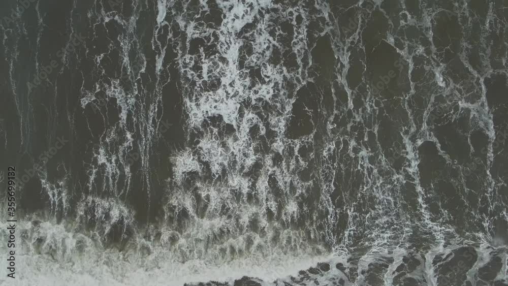 motion of a raging sea wave view from above motion of a raging sea wave view from above