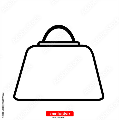 bag icon.Flat design style vector illustration for graphic and web design.
