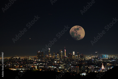 moon over the city