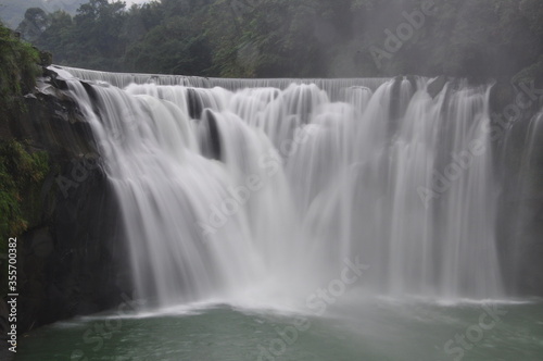 A fall in Taiwan which is located in Shifen