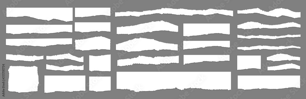 Torn paper set vector, layered. Vector illustration Stock Vector