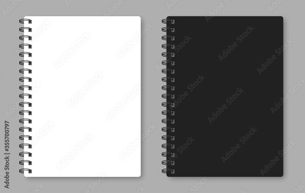 Realistic notebook mock up for your image. Vector illustration. Stock ...
