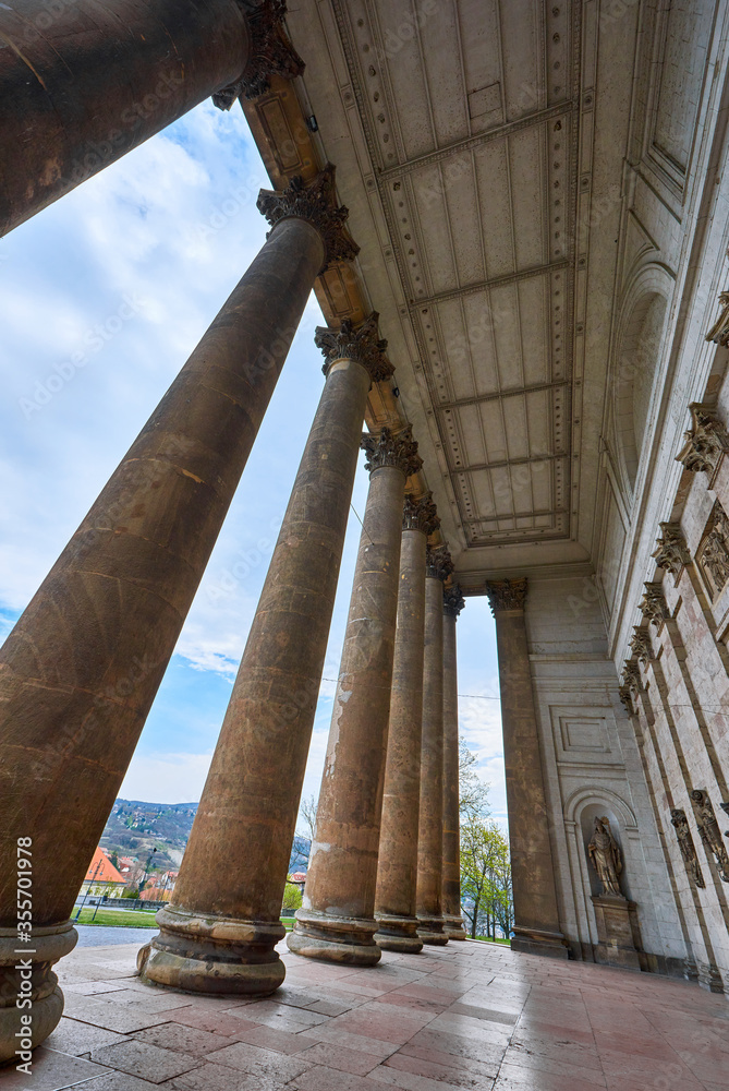 View on the Primatial Basilica of the Blessed Virgin Mary Assumed Into Heaven and St Adalbert, also known as the Esztergom Basilica