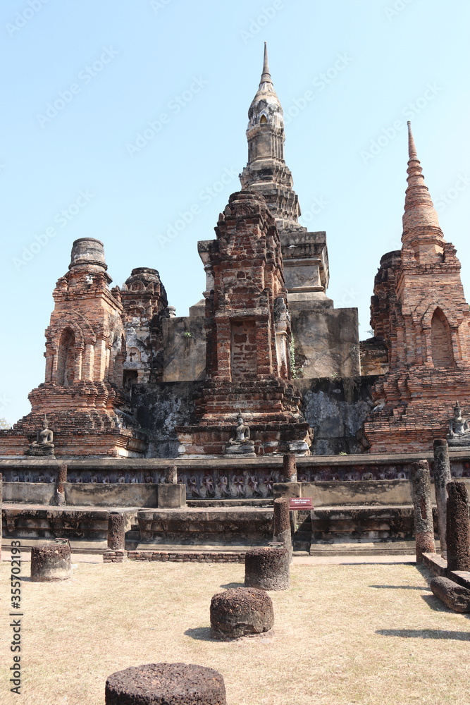 Temple du parc historique de Sukhothaï, Thaïlande Temple du parc historique de Sukhothaï, Thaïlande