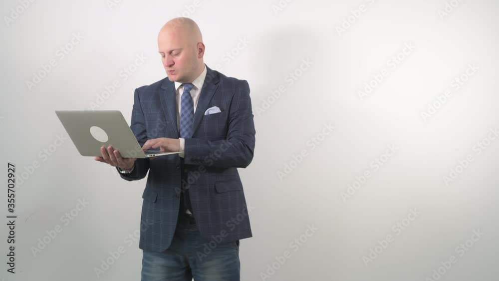 director of the company with a laptop in his hands will be enough for a good job director of the company with a laptop in his hands will be enough for a good job