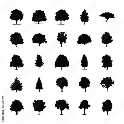  Trees Glyph Icons   © Vectors Market