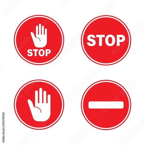 Stop sign symbol, vector illustration.