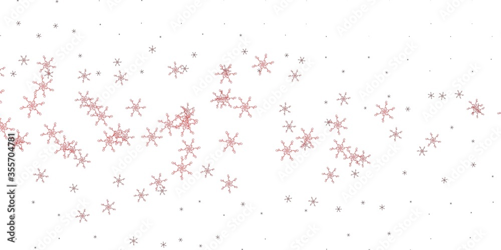 Light Red vector background with curves.