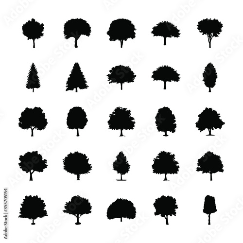 Bushey Trees Vectors 