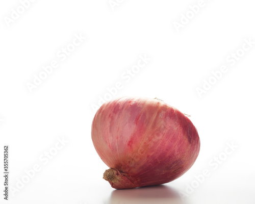 red onion isolated on a white background.