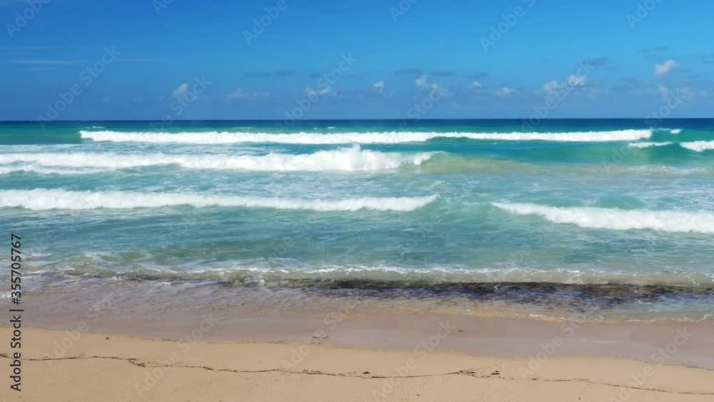 Waves in atlantic ocean on macao seashore. Travel destinations. Summer vacations Waves in atlantic ocean on macao seashore. Travel destinations. Summer vacations