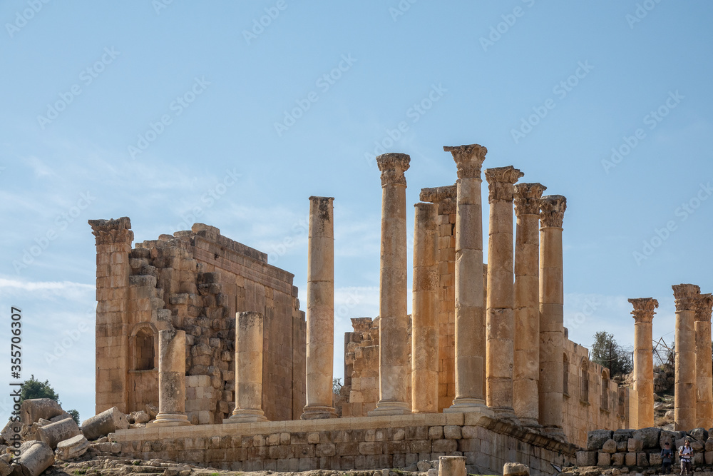 One of the many monumental remains in Jerash, Jordan