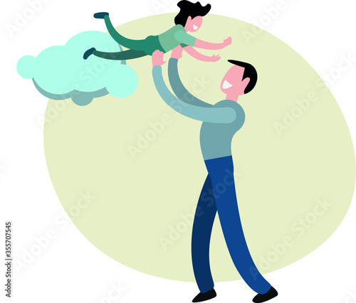 father with a child in his arms