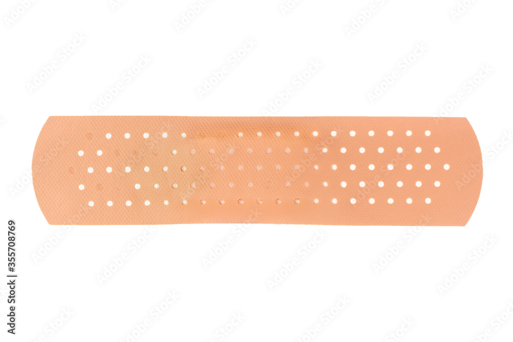 Adhesive band aid isolated on white Adhesive band aid isolated on white