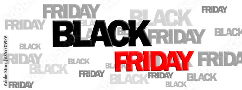 Modern beautiful Black Friday sale banner concept with word cloud