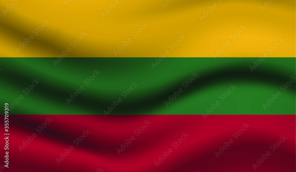 Obraz premium Lithuania Vector Flag. Vector illustration.